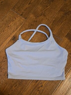 Light Blue Women's Strappy Crop Tank Top